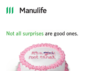 Not all surprises are good ones. Manulife.