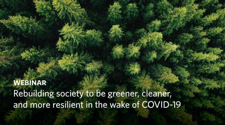 Rebuilding society to be greener, cleaner, and more resilient in the wake of COVID-19