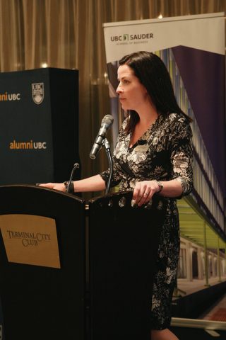 Michele Murphy at Terminal City Club Forty under 40 alumNIGHTS